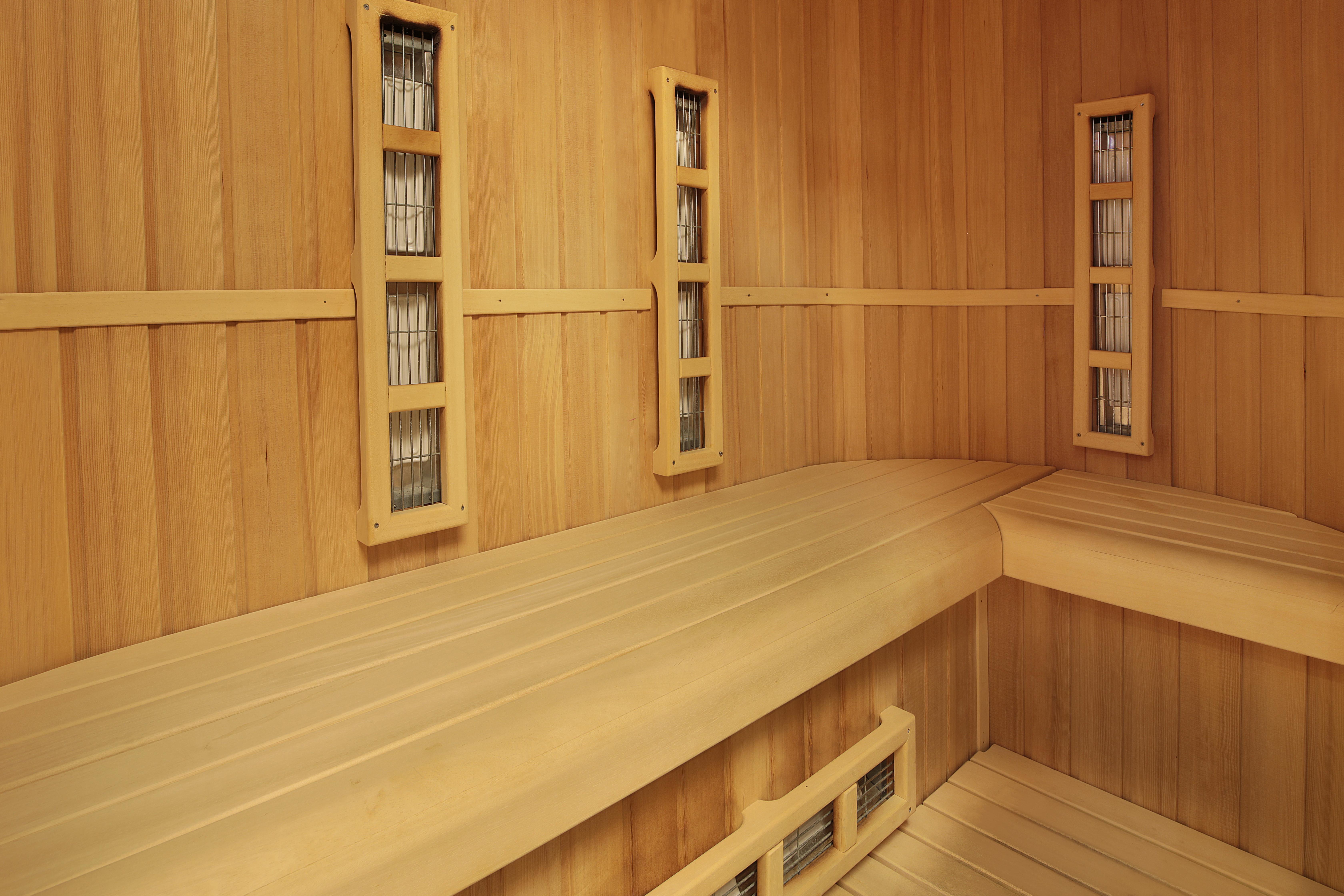 Retro Riverside Wellness Resort Karlsbad Exterior foto Sauna